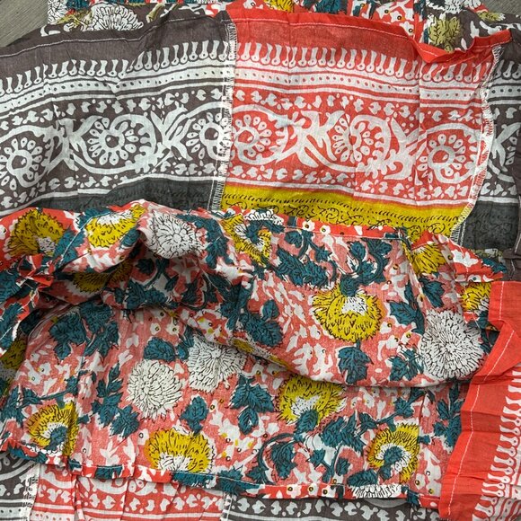 NWT Velvet by Graham & Spencer Taria Floral Smocked Puff Sleeve Mini Dress Small - Picture 11 of 13